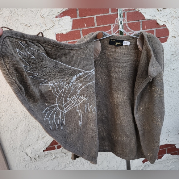 Small FIT Large ! vintage Grace by Starr DUCK bird long sleeve wrap sweater - Picture 14 of 16